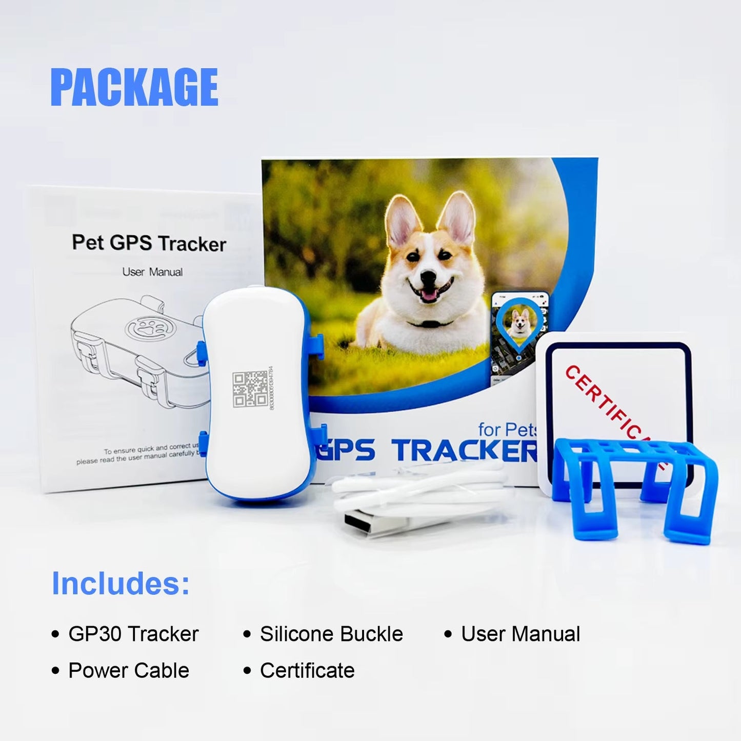 4G Dog Cat GPS Tracker for Pets - Waterproof Smart Locator with App, Live Tracking & Light/Sound Search, Free Trial Included
